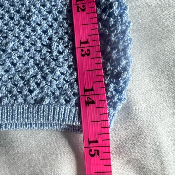 Light Blue Knitted Women’s Sweater, Size Medium - Picture 12 of 16